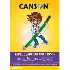 Bloco Escolar Quadriculado 10mm A4 Com 60g 30folhas Canson Foto mini 4