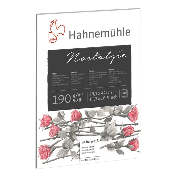 Bloco Hahnemühle Nostalgie 190g A3 50 Folhas Foto 1