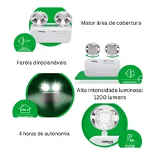 Bloco Iluminação Bla 1200 Lumens Intelbras Abertura Ate 120 Foto mini 4