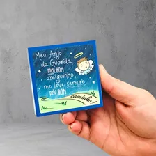 Bloco Infantil Meu Anjo Da Guarda Madeira Azul Foto mini 4