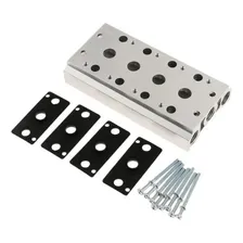 Bloco Manifold Pneumático Com 4 Válvulas 5/2 Vias 1/4 24vcc Foto mini  2