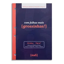 Bloco P/ Fichario Colegial B5 Nalí 80 Folhas 90 Gramas Foto mini 1
