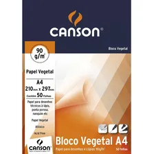 Bloco Papel Canson Vegetal Liso A4 - 90g - 50 Folhas Foto mini 2