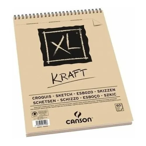Bloco Papel Canson Xl Kraft 40fls A5 90g Foto 1