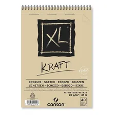 Bloco Papel Canson Xl Kraft 40fls A5 90g Foto mini  2