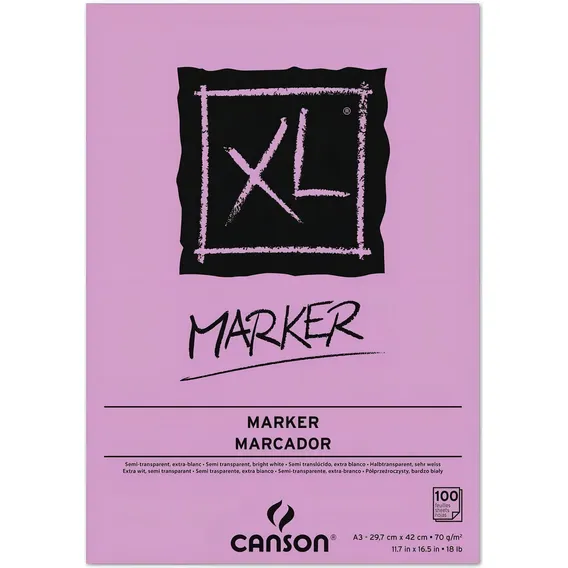 Bloco Papel Canson Xl Marker A3 100fls 70g Foto 1