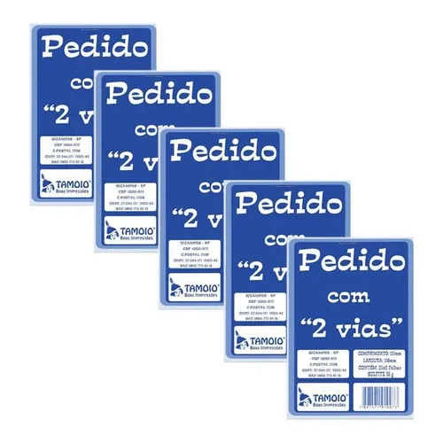 Bloco Pedido 1/36 Tamoio 2 Vias 25x2 Folhas 1007 Com 20 Foto 1