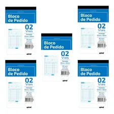 Bloco Pedido 25x2 1/8 105x166mm 2 Vias Kit Com 5 Blocos Foto mini 1