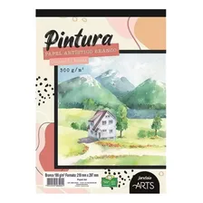 Bloco Pintura A4 300g Artisitico Aquarela C/12 Fls Jandaia Foto mini 1