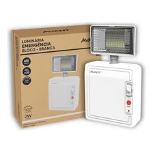 Bloco Saída Luz De Emergência De Led 2w 6000k Branco Avant Foto mini 1