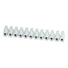 Bloco Terminal Conector Em Barra 4mm 12 Bornes 24a Sindal Cor Branco Foto mini 1