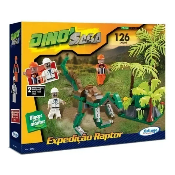 Blocos De Encaixe - Dino Saga Expedição Raptor - Xalingo Foto 1