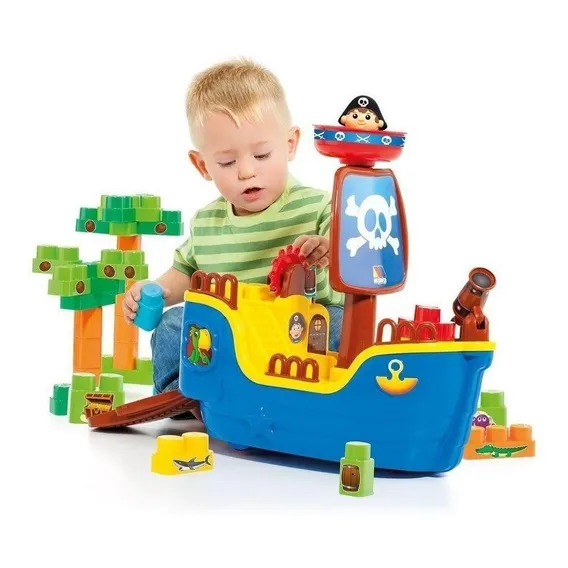 Blocos De Montar Baby Land Navio Pirata Cardoso Toys 8002 Foto 1