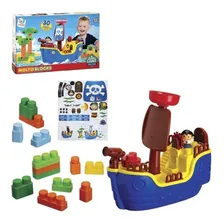 Blocos De Montar Baby Land Navio Pirata Cardoso Toys 8002 Foto mini 4