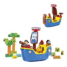 Blocos De Montar Baby Land Navio Pirata Cardoso Toys 8002 Foto mini 2