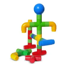Blocos De Montar Tubo Mania 50 Peças Brinquedo Educativo Foto mini 3