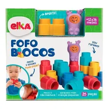 Blocos Montar Macio Bebê Fofo Blocos 25 Peças Original Elka Foto  mini 1