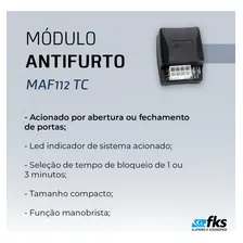 Bloqueador Veicular Antifurto Universal Maf 112 Tc Fks Foto mini 3