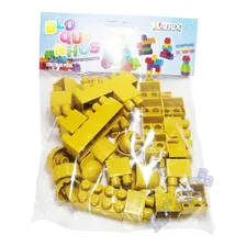 Bloquinho Montar Encaixe Didático Brinquedo 140 Peças Matrix Foto mini 2