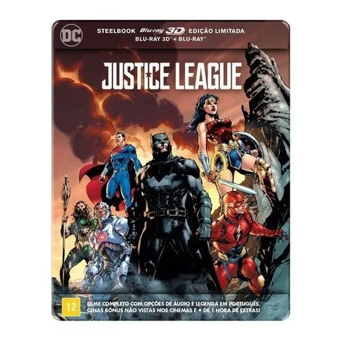 Blu Ray Steelbook Liga Da Justiça - 3d+2d, Duplo, Dub/leg Foto 1