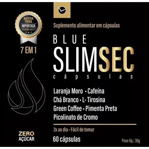 Blue Slim Sec Emagrecedor 7 Em 1 (60caps Foto 1