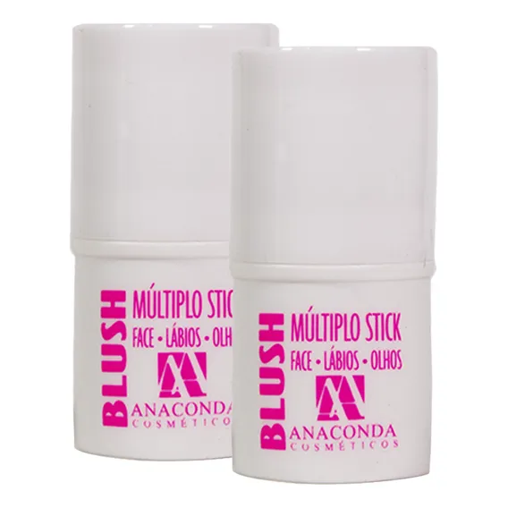 Blush MĂșltiplo Stick Cor Pink Rose Anaconda Kit Com 2 Foto 1