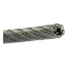 Bobina 100m Varal e Cabo De Aço Revestido Pvc 3,30mm Para Varal ou Para Academia Art Varal Foto  mini 1