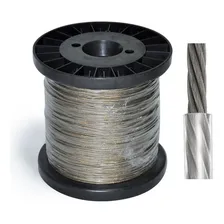Bobina 500mts Cabo De Aço Revestido Pvc 4,00mm Varal Cor Dourado Foto mini 1