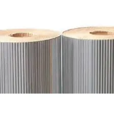 Bobina Aluminio Corrugado Esp. 0,15mm C/ Papel Kraft C/ 50mt Cor Prateado Foto mini 4