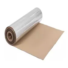 Bobina Aluminio Corrugado Esp. 0,15mm C/ Papel Kraft C/ 50mt Cor Prateado Foto mini 2