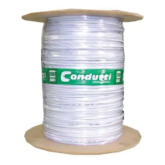 Bobina Cabo Coaxial 4mm Cftv Bipolar Master 500m Condutti Foto 1
