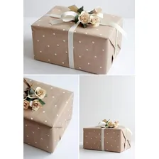 Bobina De Papel Kraft Natural 80g Bobina Largura 60cm X 50m Foto mini 2