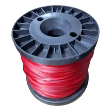 Bobina Fio Nylon Roçadeira 3,0mm Quadrado 1kg Resistente Cor Vermelho Foto mini  2