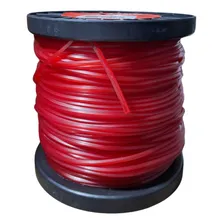 Bobina Fio Nylon Roçadeira 3,0mm Quadrado 1kg Resistente Cor Vermelho Foto mini 3