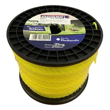 Bobina Fio Nylon Roçadeira 3mm Redondo 250mts 2kg Foto  mini 1