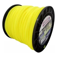 Bobina Rolo Fio Corte Nylon Roçadeira 3mm 2kg 220m Quadrado Cor Amarelo Foto mini 4