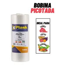 Bobina Saco Plastico Picotada 25x35 Rolo 400 Sacos Reforçado Foto mini 3