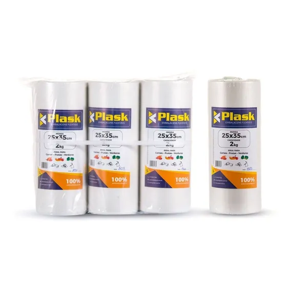Bobina Saco Plastico Picotada 25x35 Rolo 400 Sacos Reforçado Foto 1
