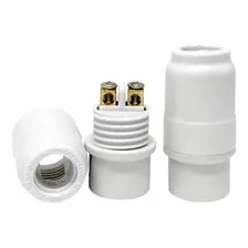 Bocal Pendente Soquete Lustre E14 Plástico Branco Decorlux Foto mini 1