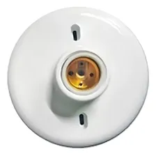 Bocal Plafon Plafonier Soquete Porcelana Branco Interneed Foto  mini 1