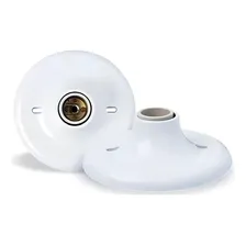 Bocal Plafon Plafonier Soquete Porcelana Branco Interneed Foto mini  2