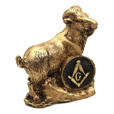 Bode Maçônico Em Resina 9 Cm Cor Dourado Foto mini 1