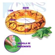Boia Abacaxi Gigante Inflável Piscina Praia Cor Amarelo Foto mini  2