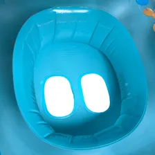 Boia Bote Bebê Fralda Infantil Inflável Proteção Cobertura Cor Azul Foto mini 3