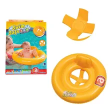 Boia Circular Amarela Com Assento Boia Piscina Boia Infantil Foto mini 1