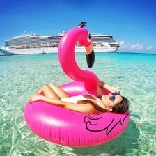 Boia Flamingo Blogueirinha Inflável Praia Piscina 90cm Foto mini  3