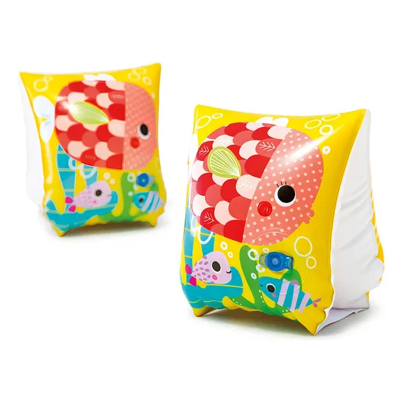 Bóia Infantil De Braço Flutuador Peixinhos - Intex Cor Amarelo Foto 1