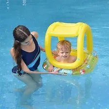 Boia InflĂĄvel Infantil BebĂȘ Piscina C/ Fralda E Parasol Foto mini 3