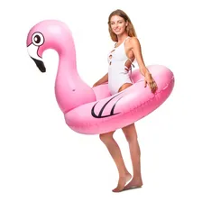 Boia Inflável Piscina Flamingo Gigante Adulto 1,2m Praia Foto mini 1