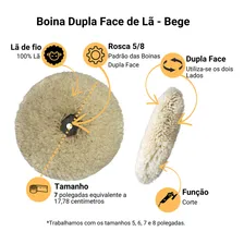 Boina Dupla Face Para Polimento De Fio Agressiva 7 Polegadas Foto mini 2